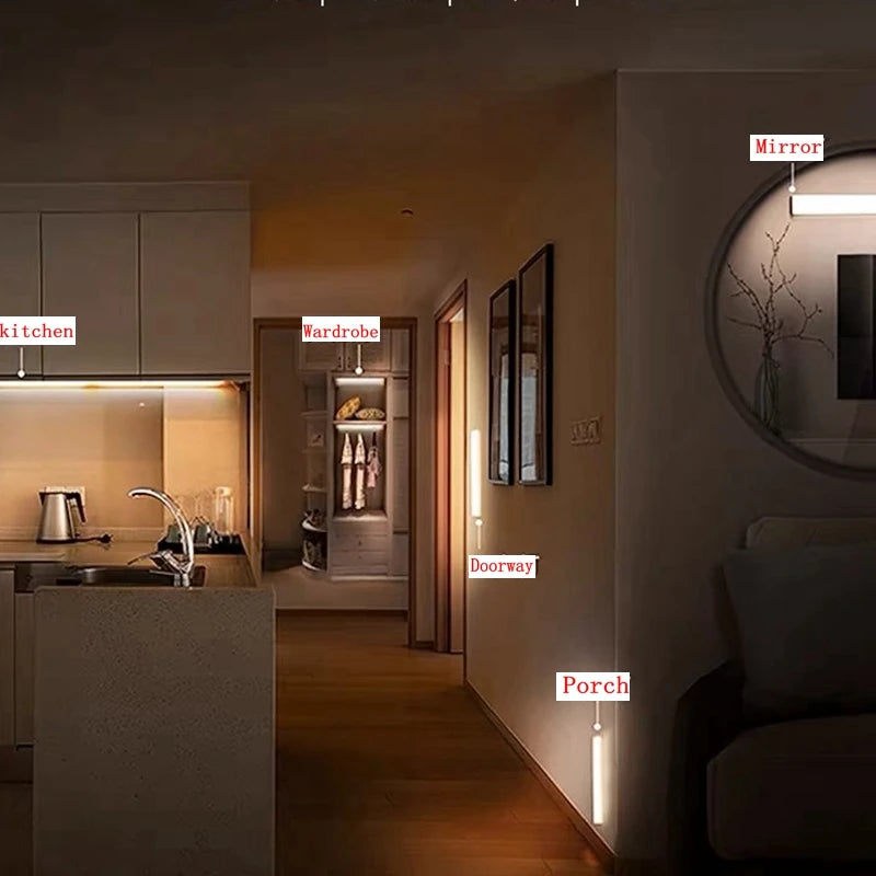 Rechargeable Motion Sensor LED Cabinet Light – Magnetic, USB-C